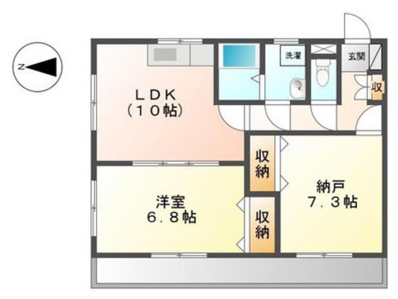 クレストール(2LDK/2階)の間取り写真