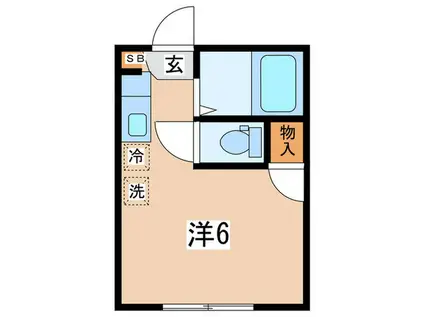 コーポ加藤(ワンルーム/2階)の間取り写真