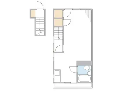 石川町3丁目戸建IV(ワンルーム/2階)の間取り写真