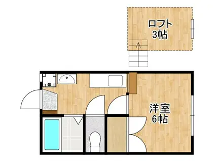 サンシャイン葵(1SK/1階)の間取り写真