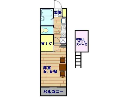 レオパレスアプロス(1K/3階)の間取り写真