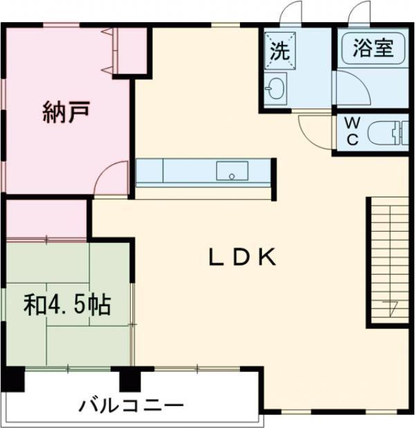 コウジィコートII番館(1SLDK/2階)の間取り写真