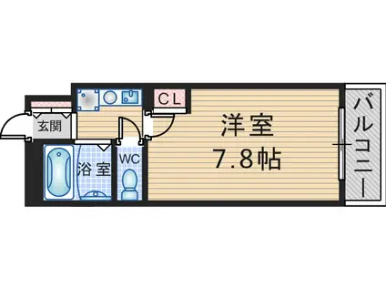 シンフォニーレジデンス柴原(1K/2階)の間取り写真