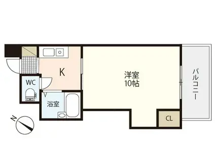 デュウオコート富士見(1K/7階)の間取り写真