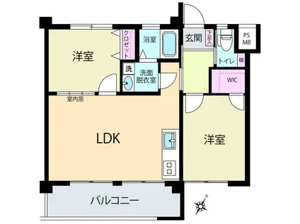 汐見台第二3503棟(2LDK/3階)の間取り写真