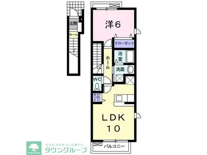 SUNNY SIDE 志木III(1LDK/2階)の間取り写真