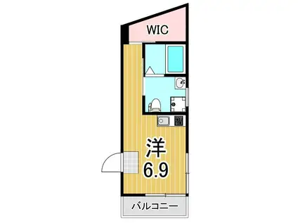 ヴェスパーマティーニ亀有(ワンルーム/3階)の間取り写真