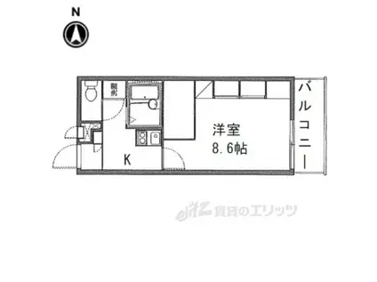 レオパレスIB(1K/2階)の間取り写真