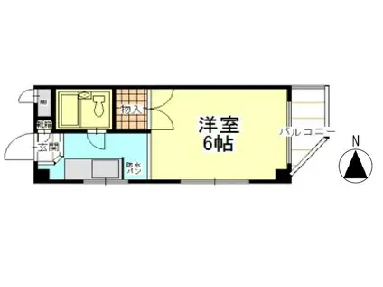 コーポヤヨイ(1K/2階)の間取り写真