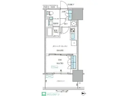 パークアクシス西大島コンフォートスクエア(1DK/4階)の間取り写真