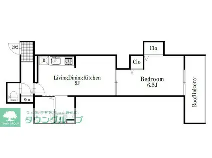 セプテムステラ笹塚(1LDK/2階)の間取り写真