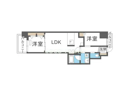 アーバネックス大阪天満宮I(2LDK/4階)の間取り写真