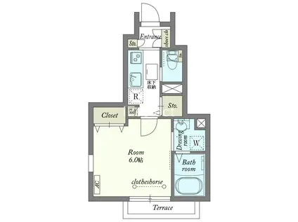 MYSTYLE成田(1K/1階)の間取り写真