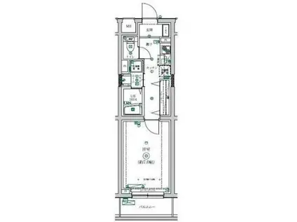 MAXIV東府中DUE(1K/4階)の間取り写真