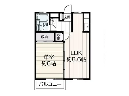 SRP SOCIETY(1LDK/2階)の間取り写真