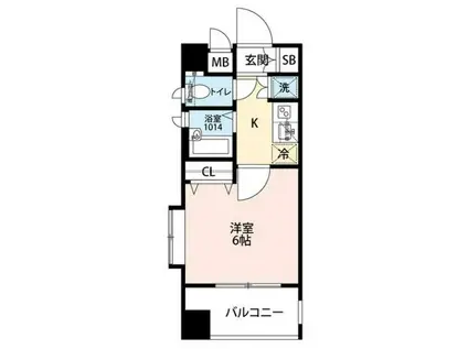 レジオス池袋イースト(1K/5階)の間取り写真