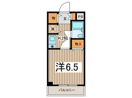 メゾンドユースリバーズ(1K/3階)の間取り写真