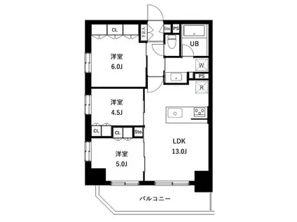 アーバンパーク立石(3LDK/12階)の間取り写真