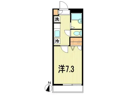 アデスリート(1K/1階)の間取り写真