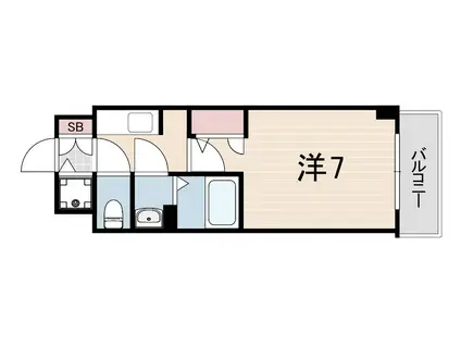 ワールドアイ神戸ハーバーランド2(1K/6階)の間取り写真