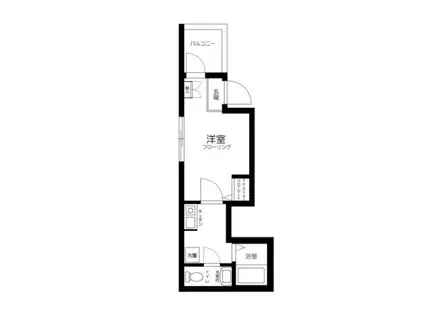 MELDIA松島四丁目(1K/2階)の間取り写真