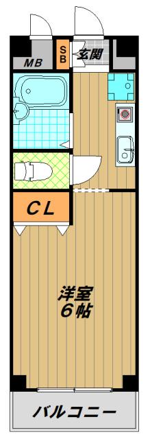 GRANDLIFE須磨(1K/3階)の間取り写真