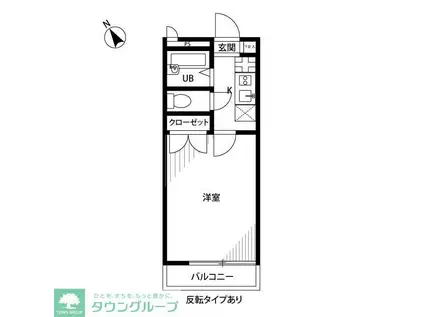 アンプルールフェールヒルサイドステージ(1K/3階)の間取り写真