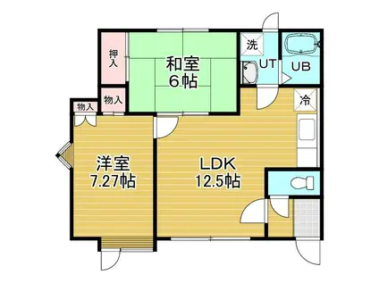 ハイツプロミネント(2LDK/2階)の間取り写真
