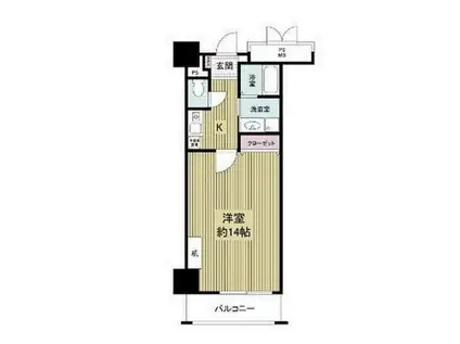 フォレステージュ天神(1K/5階)の間取り写真