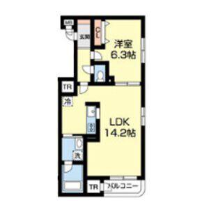 パールヒル 8(1LDK/1階)の間取り写真