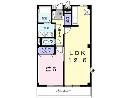 埼玉新都市交通伊奈線 原市駅 徒歩4分 2階建 築16年(1LDK/2階)の間取り写真