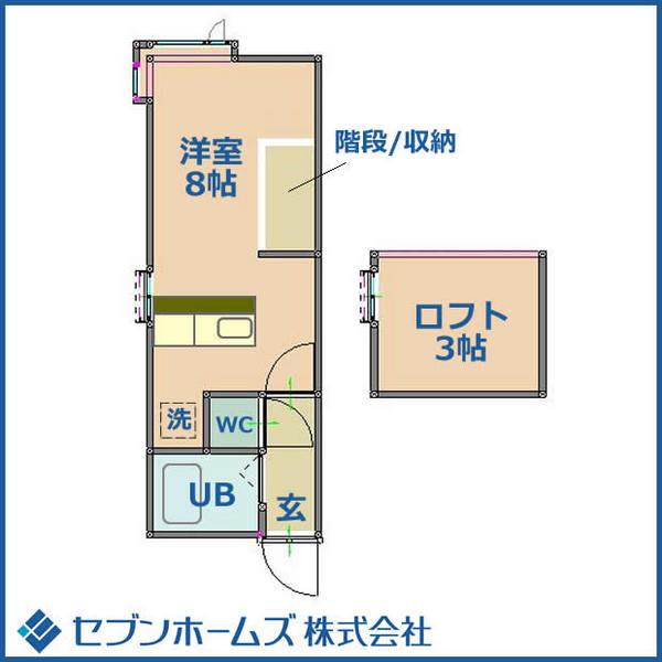 クレドール月寒(1SK/2階)の間取り写真