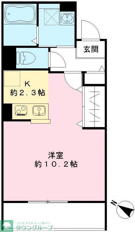 アドヴァンス(ワンルーム/3階)の間取り写真