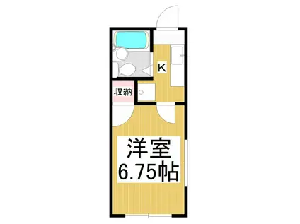 シャトレーゼ三輪(1K/1階)の間取り写真