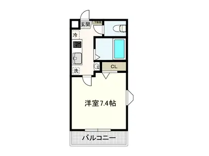 シャトレ吉祥寺(1K/3階)の間取り写真