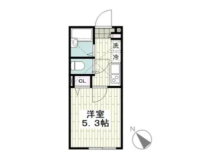 リーヴェルポート横浜南アジュール(1K/1階)の間取り写真