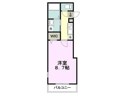 カーサ・ティーナ(1K/3階)の間取り写真