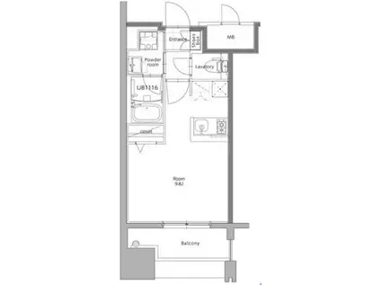 エンクレスト博多STYLE(ワンルーム/2階)の間取り写真