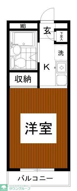 ハイツ・トーン(1K/3階)の間取り写真