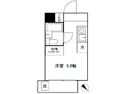 メゾン・ド・カラール(ワンルーム/4階)の間取り写真