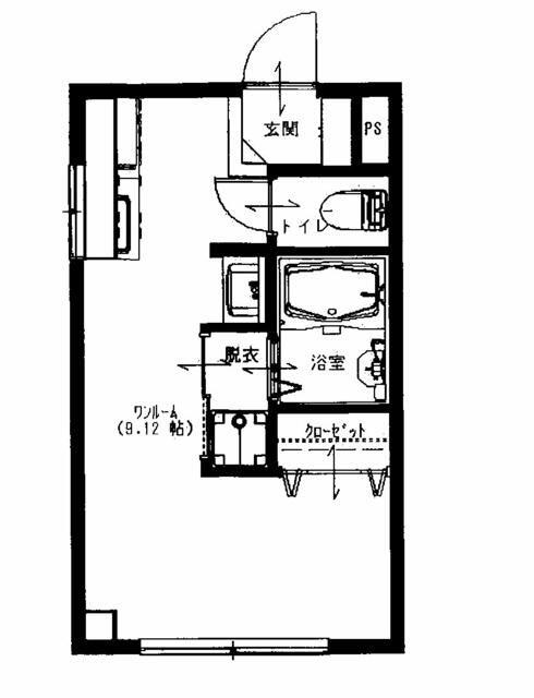 パシフィック湘南(1LDK/3階)の間取り写真