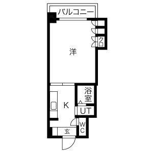 エンブル・ステージ(1DK/5階)の間取り写真
