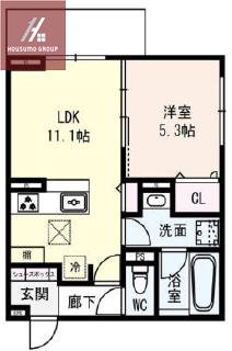 クラシスト深江北(1LDK/3階)の間取り写真
