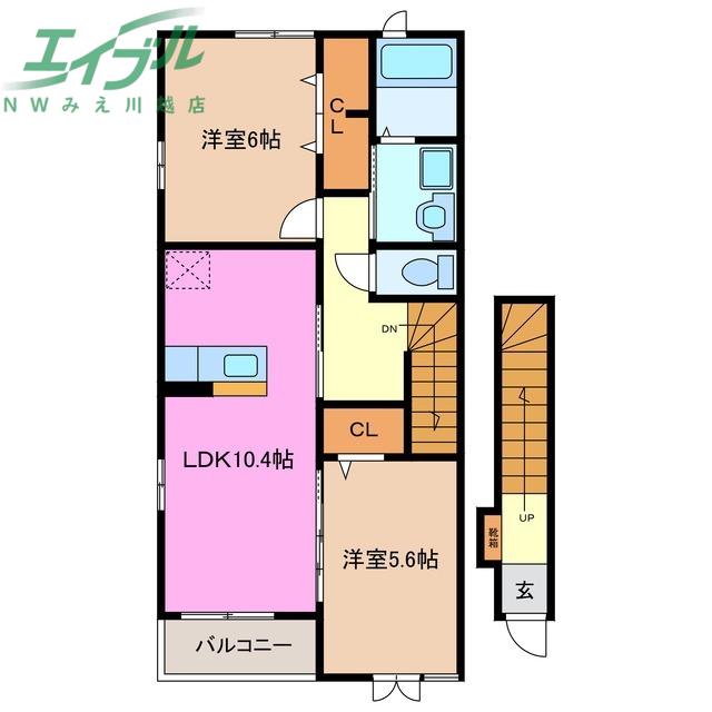 グレイス(2LDK/2階)の間取り写真