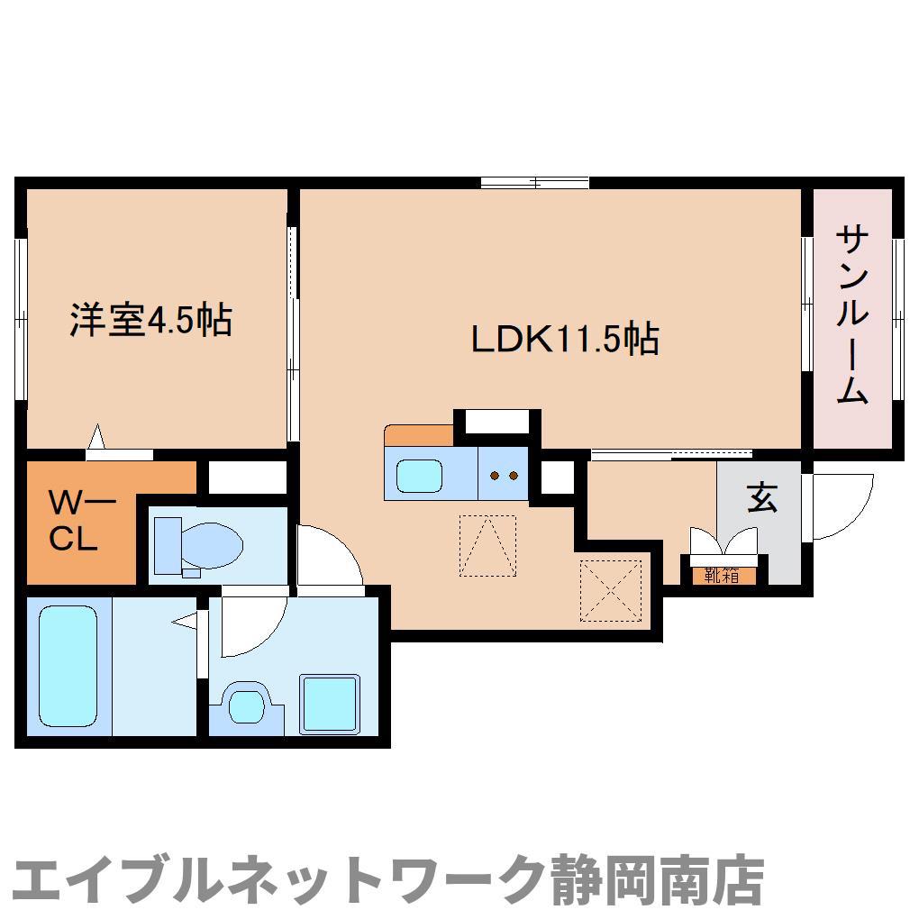 シティーロードコイシガワ(1LDK/1階)の間取り写真
