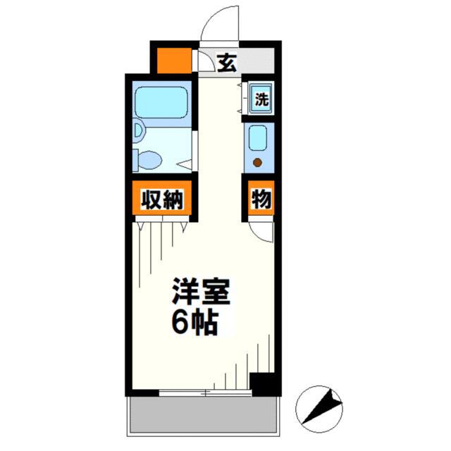 ケイズ八王子(1K/2階)の間取り写真
