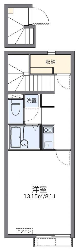 レオネクストエーデル グリーン(1K/2階)の間取り写真