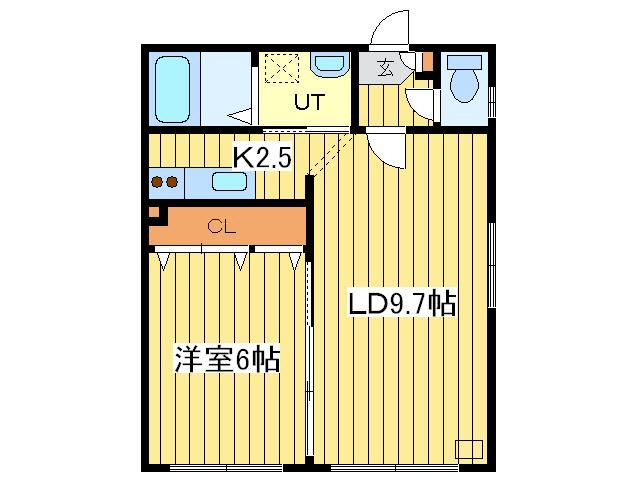 TR181(1LDK/3階)の間取り写真
