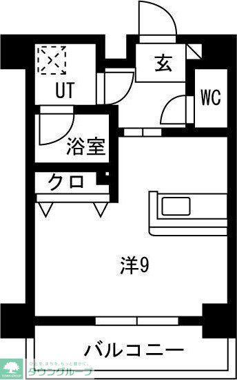 グランテラス熱田(ワンルーム/1階)の間取り写真