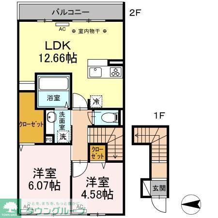 NKガーデン(2LDK/2階)の間取り写真